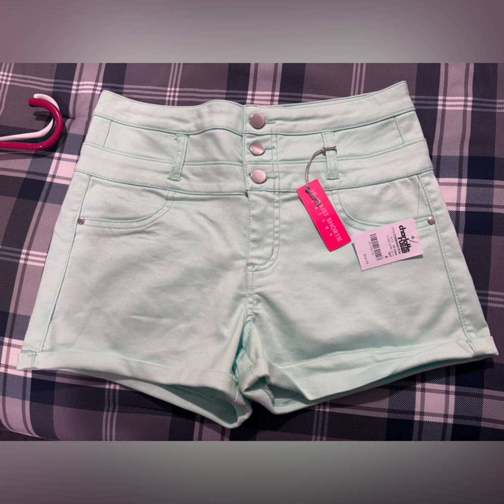Charlotte Russe Light Green High Waist Shorts